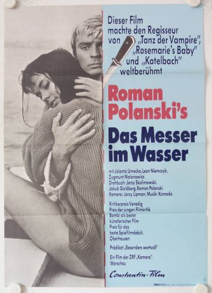 Das Messer im Wasser originales deutsches Filmplakat (R74)